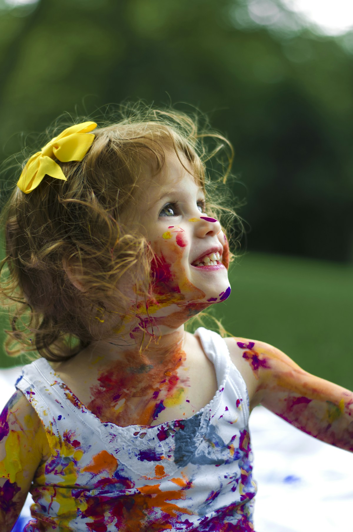 A child enjoying colourful outdoor play